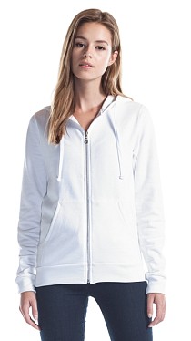 Unisex Three-End Bamboo Full Zip Hooded Sweatshirt