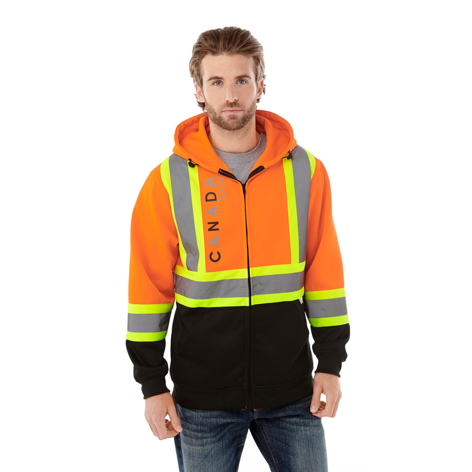 Freedom – Hi-Vis Full Zip Polyester Fleece Hoodie (Style L00682)