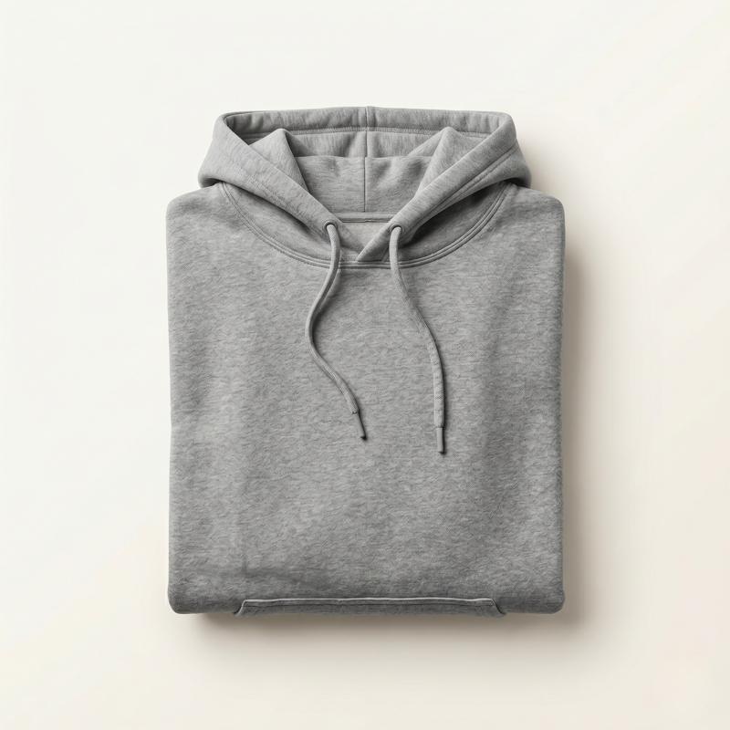 Folded grey hoodie