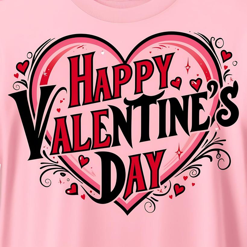 Creative Valentine's Day screen print mock-up