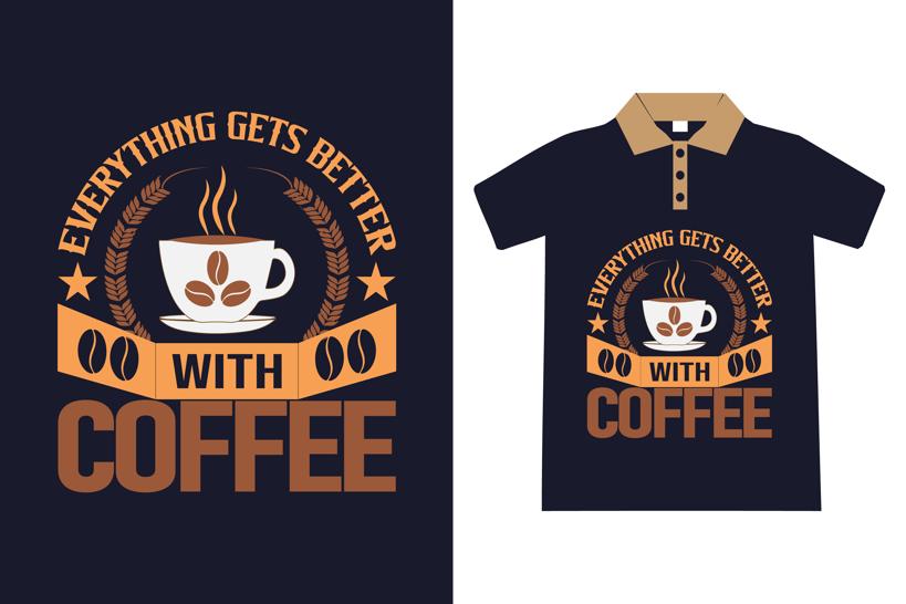 Mockup of a custom polo for a coffee shop