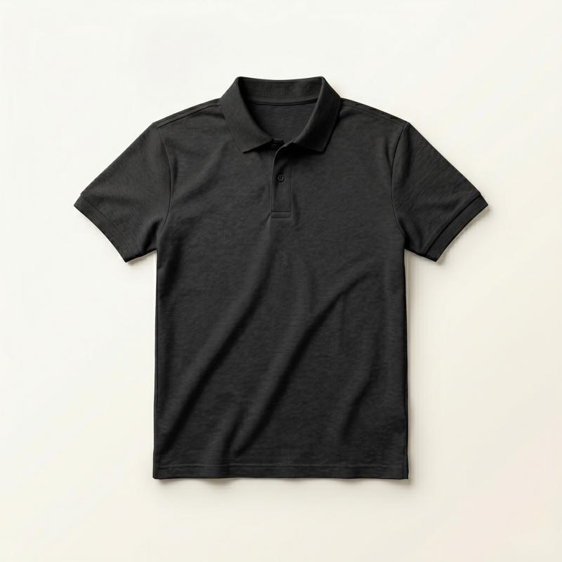 Black polo shirt