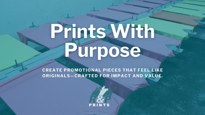 Custom printed t-shirts in various colours produced by R&P Prints, Toronto screen printing company.
