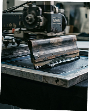 Printing press inside the Prints Canada shop